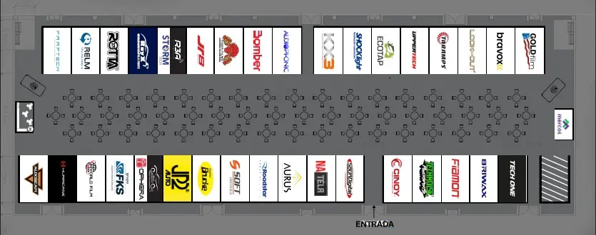 Mapa do evento - 34 estandes